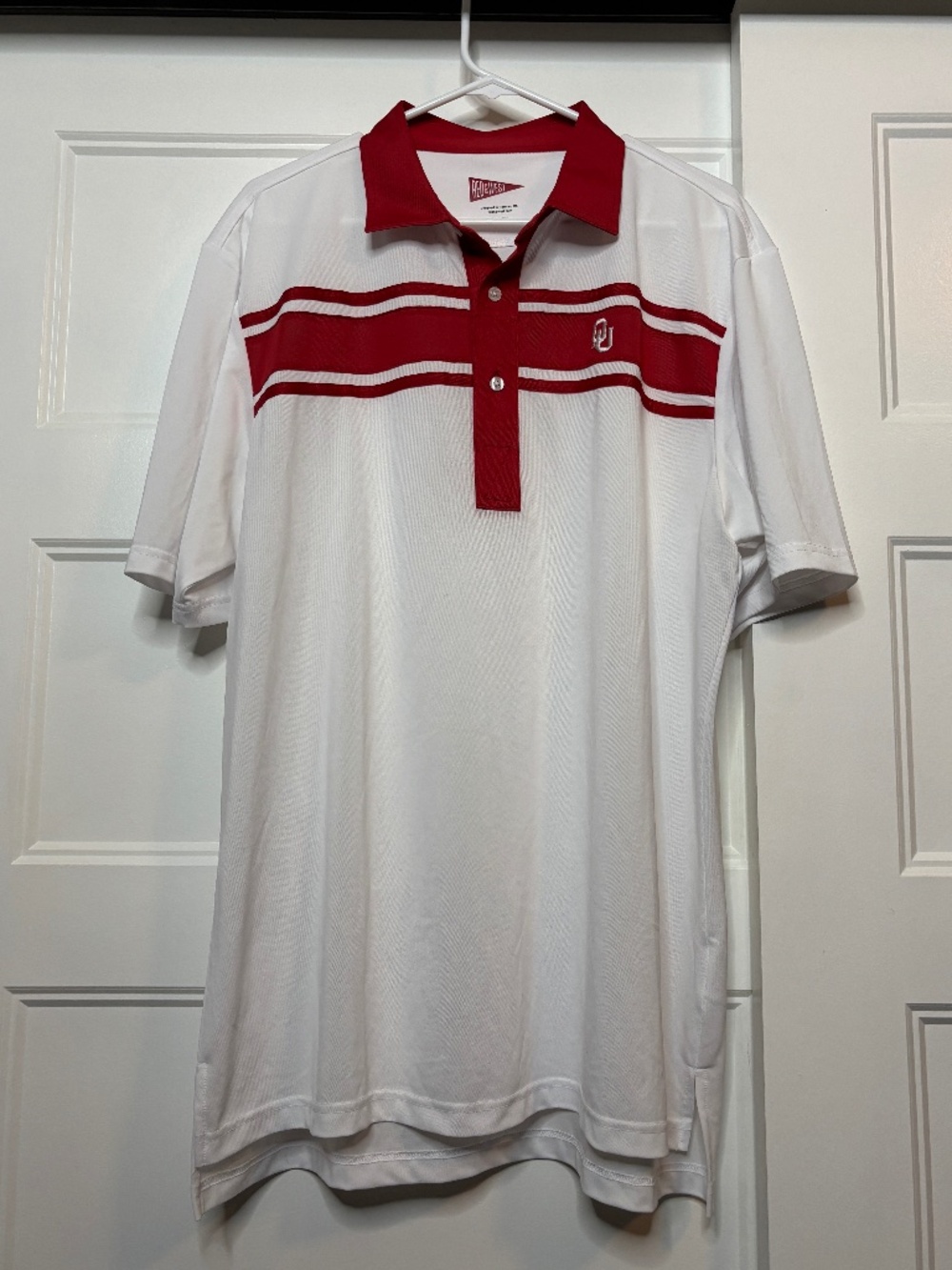 OU Sooners Red & West Vintage Inspired Coach Polo